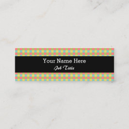 Dazzle Check Black smala Mini Visitkort