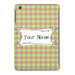 Dazzle Check 'Namn' iPad Mini fodral lodrät