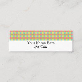 Dazzle Check white rand smala Mini Visitkort