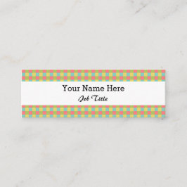 Dazzle Check white smala Mini Visitkort