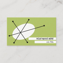 Dazzle Grönt affärskort vit bak Visitkort