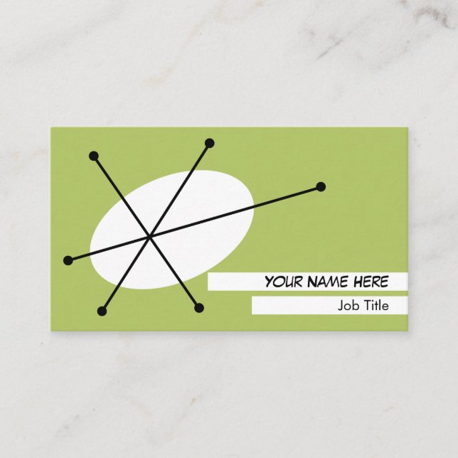 Dazzle Grönt affärskort vit bak Visitkort (Framsida)