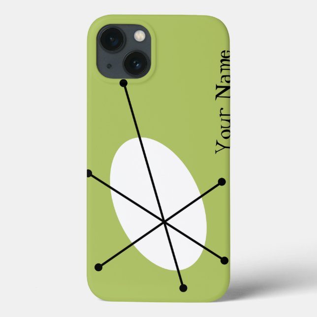 Dazzle-Grönten 'Ditt namn' iPad Mini fodral (Baksida)