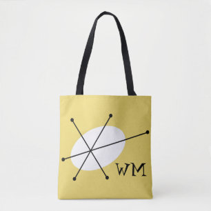 Dazzle Gult monogram över hela linjen Tygkasse