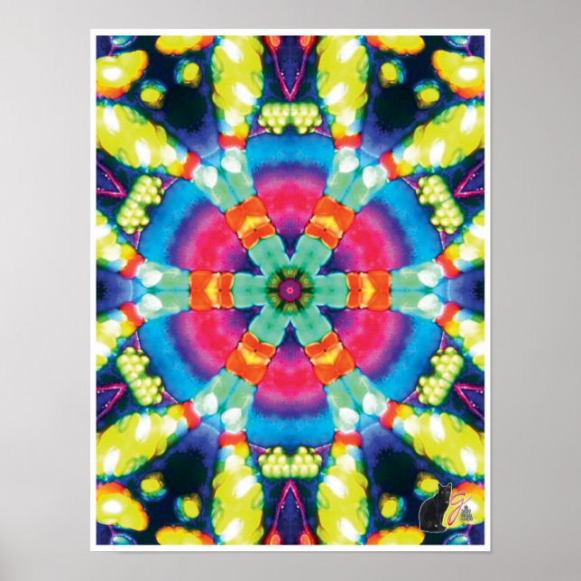 Dazzle Kinetic Collage Kaleidoscope Poster (Framsidan)