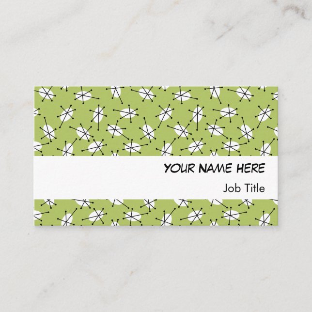 Dazzle Multi Grönt affärskort white rand Visitkort (Framsida)