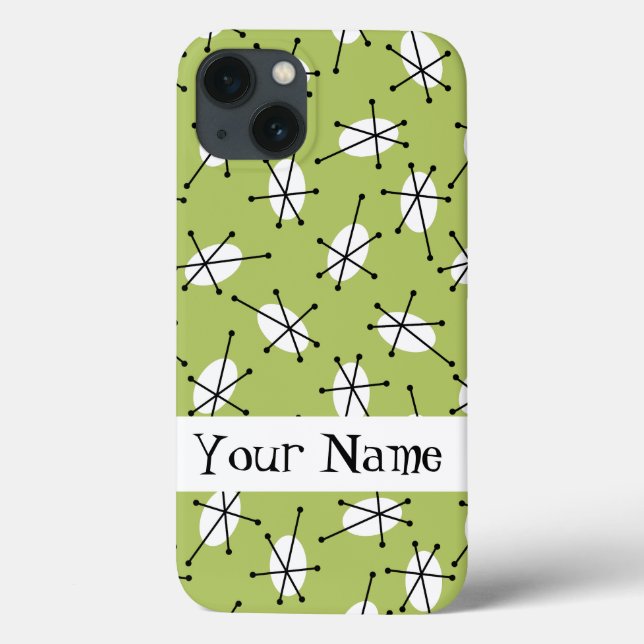 Dazzle Multi Grönt 'Namn' iPad-fall (Baksida)