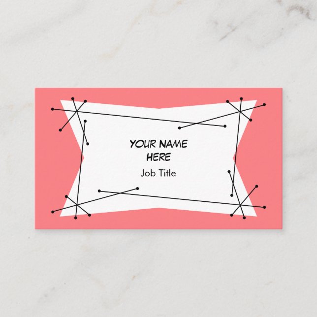 Dazzle Plaque Rosa affärskort Visitkort (Framsida)