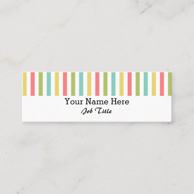 Dazzle Rand Classic vit rand smala Mini Visitkort (Framsida)