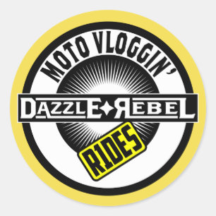 Dazzle Rebel Rides Sticker Runt Klistermärke