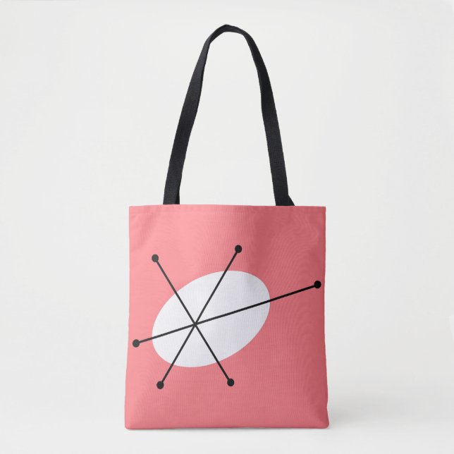 Dazzle Rosa över hela svart bak Tygkasse (Framsida)