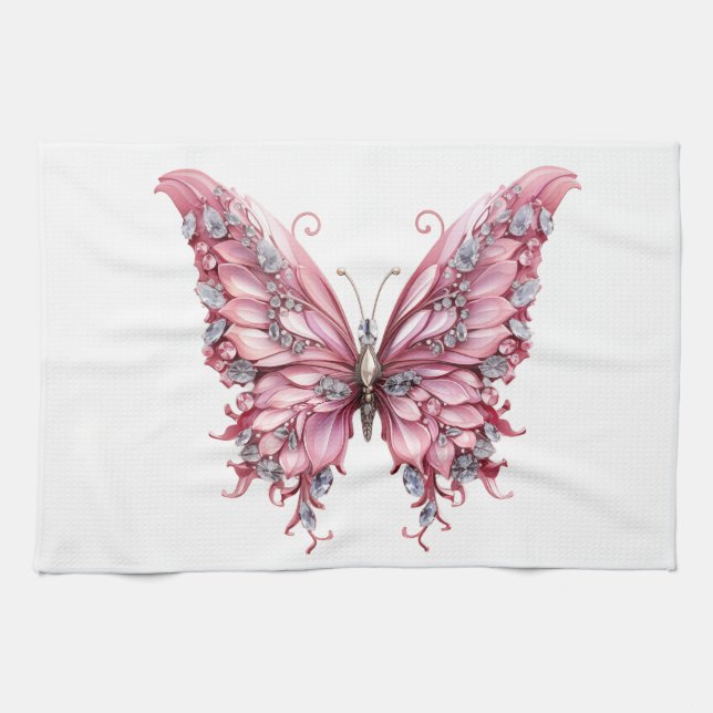 Dazzled Butterfly Kökshandduk (Horisontell)
