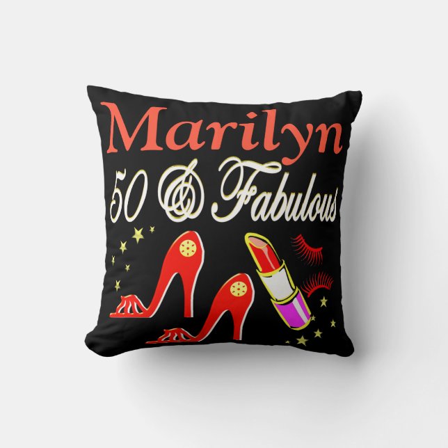 DAZZLING 50 OCH FABULÖS PERSONLIG PILLOW KUDDE (Framsida)