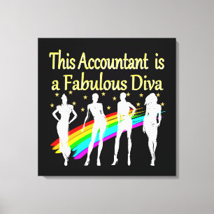 DAZZLING ACCOUNTANT DIVA DESIGN CANVASTRYCK