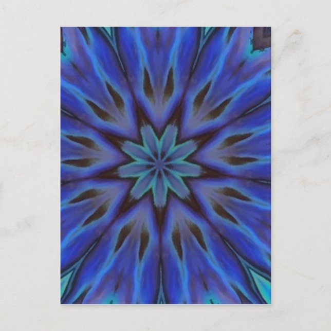 Dazzling Blue Abalone Mor i Pearl Mandala Vykort (Framsida)