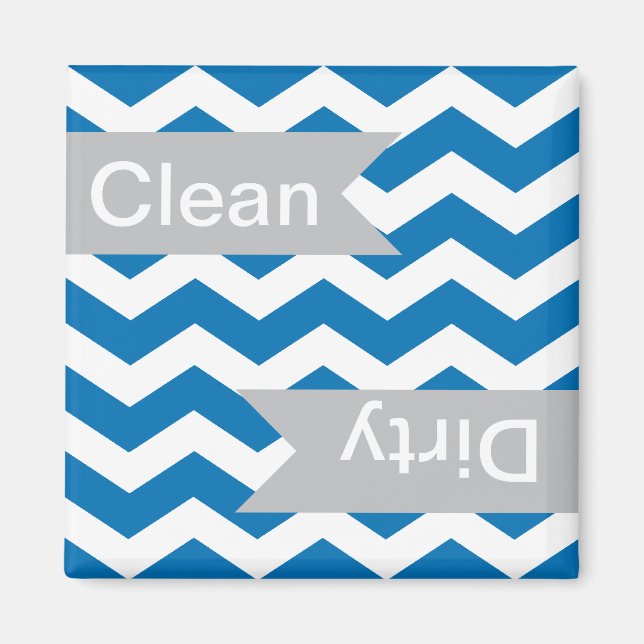 Dazzling Chevron Clean - Dirty Dishwasher Magnets Magnet (Framsidan)