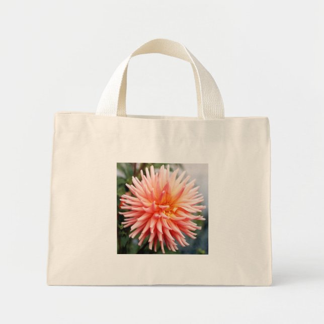 Dazzling Dahlia Blomma Mini Tygkasse (Framsidan)