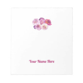 Dazzling Dahlia Personalized Notepad Anteckningsblock