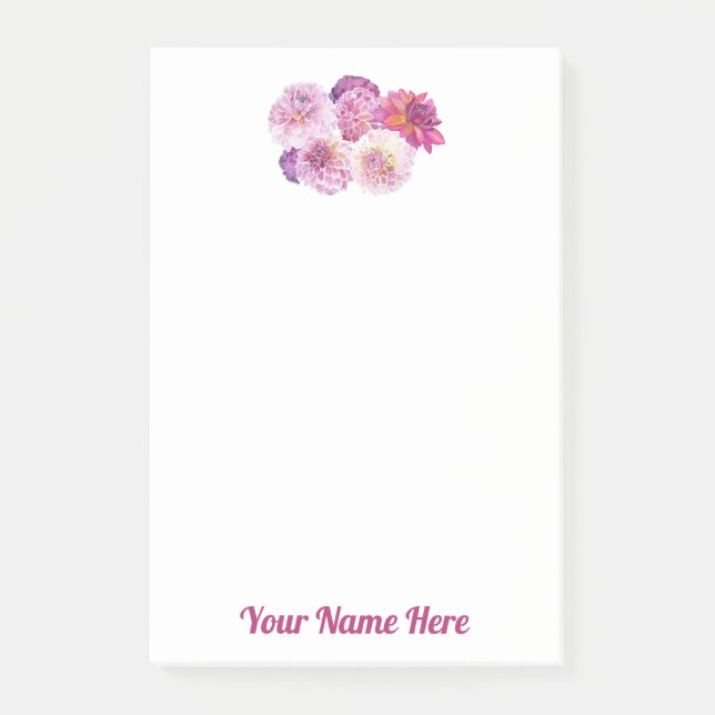 Dazzling Dahlia Post It Notes Post-it Block (Framsida)