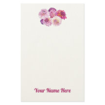 Dazzling Dahlias Personlig Brevpapper