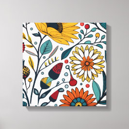 Dazzling Daisy Delight: A Blommigt Mode Favorite Canvastryck