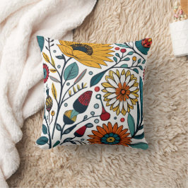 Dazzling Daisy Delight: A Blommigt Mode Favorite Kudde