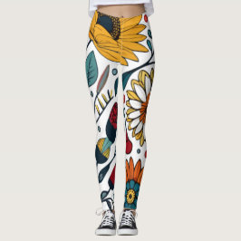 Dazzling Daisy Delight: A Blommigt Mode Favorite Leggings