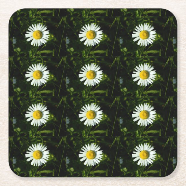 Dazzling Daisy Papper Underlägg Kvadrat (Framsidan)