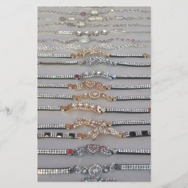 Dazzling Decorated Diamond Chain Artwork Jewelry Brevpapper (Framsida)