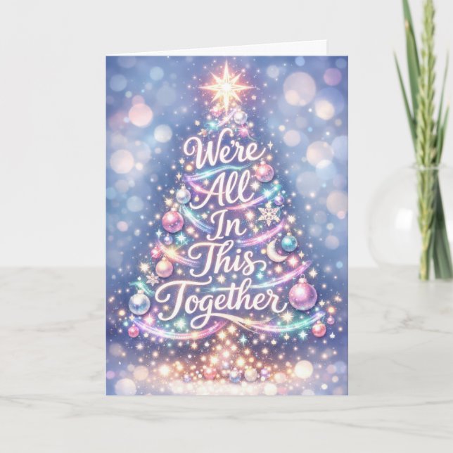 Dazzling Family Christmas Tree Kort (Framsida)
