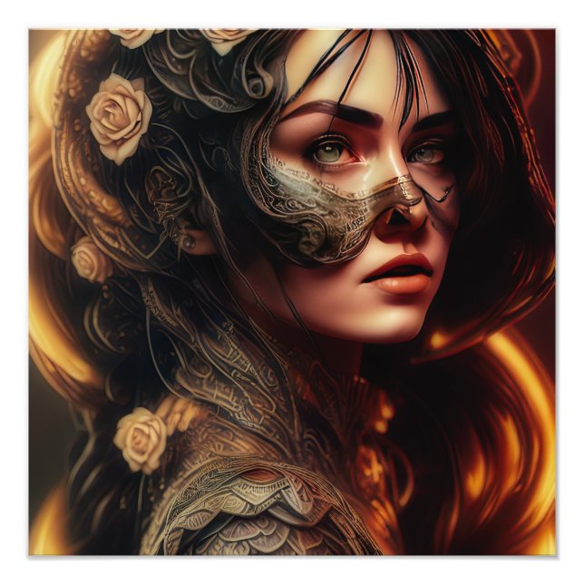 Dazzling Female Alien Fototryck (Framsidan)