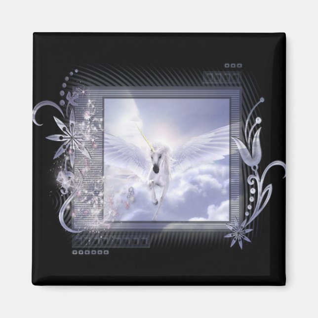 Dazzling Flies Unicorn Märkre Series Magnet (Framsidan)