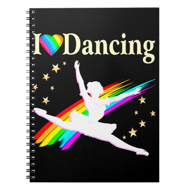 DAZZLING I KÄRLEK DANCING BALLERINA DESIGN ANTECKNINGSBOK (Framsidan)