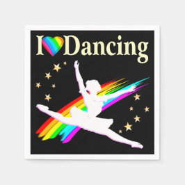 DAZZLING I KÄRLEK DANCING BALLERINA DESIGN PAPPERSSERVETT