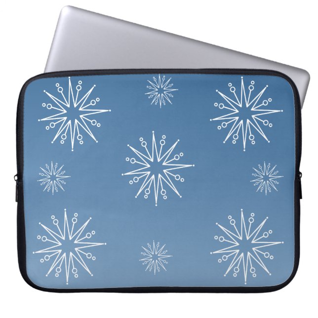 Dazzling jul Stars Electronics Sleeve, Blue Laptop Sleeve (Framsidan)