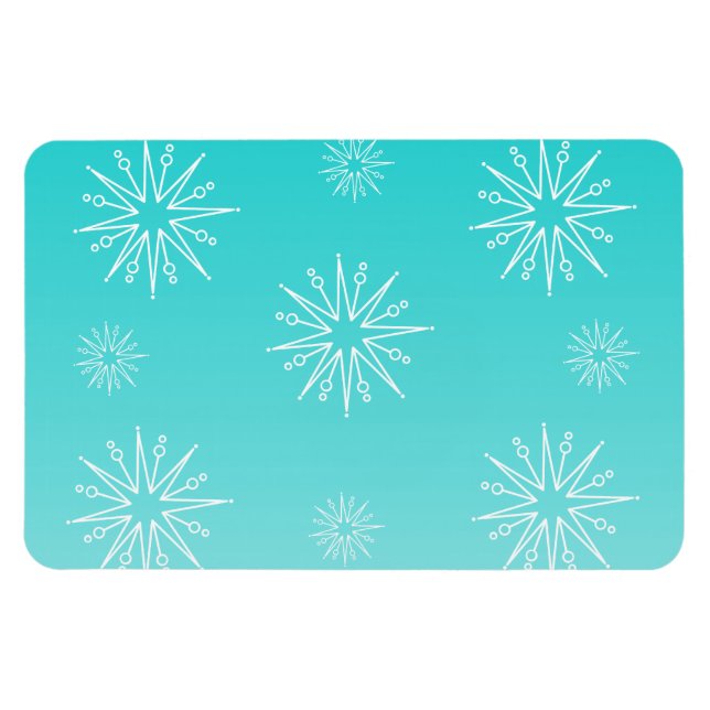 Dazzling jul Stars Flexi Magnet, Aqua Magnet (Horisontell)