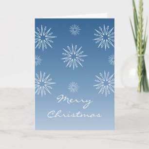 Dazzling jul Stars Greeting Card, blått Helgkort
