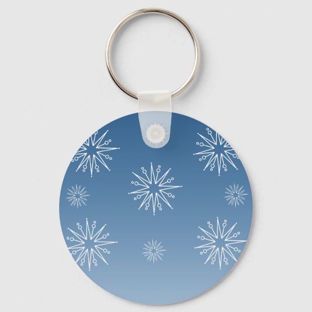 Dazzling jul Stars Keychain, blå Nyckelring (Framsida)