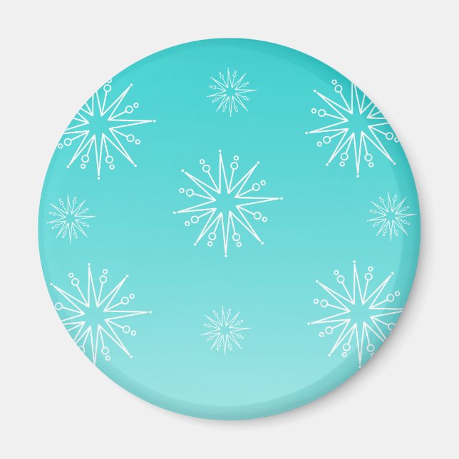 Dazzling jul Stars Magnet, turkos Magnet (Framsidan)
