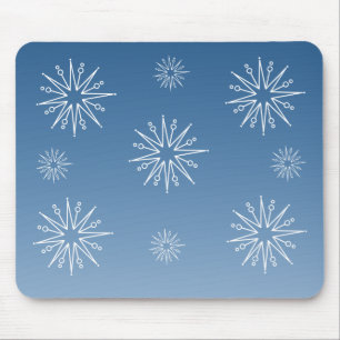 Dazzling jul Stars Mousepad, Blue Musmatta