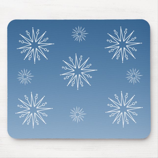Dazzling jul Stars Mousepad, Blue Musmatta (Framsidan)