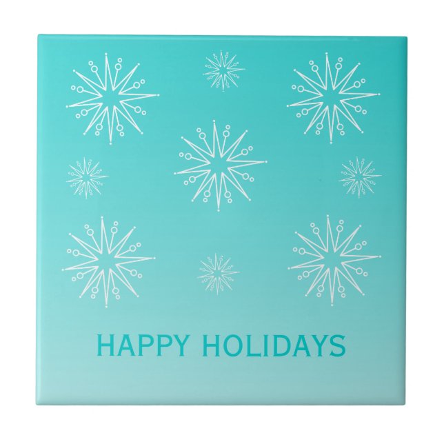 Dazzling jul Stars Tile, Aqua Kakelplatta (Framsidan)