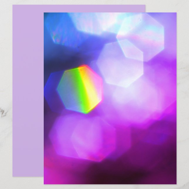 Dazzling Lila Blue Bright Scrapbook Papprare Lakan (Fram/baksida)