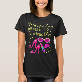 DAZZLING PERSONLIG 60:E BIRTHDAY T-SKILLNAD TEE SHIRT