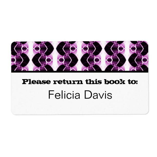 Dazzling Retro Bookplate-etiketter Fraktsedel (Framsidan)