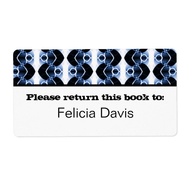 Dazzling Retro Bookplate-etiketter Fraktsedel (Framsidan)