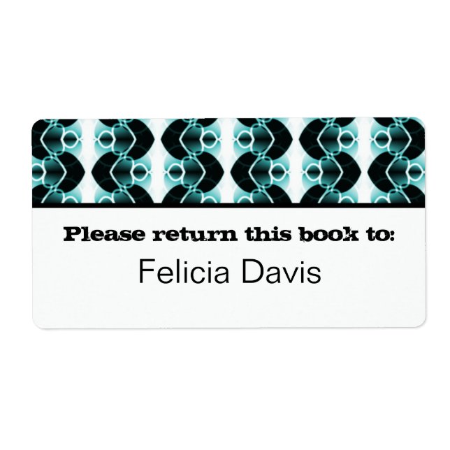 Dazzling Retro Bookplate-etiketter Fraktsedel (Framsidan)