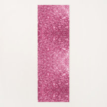 Dazzling Rosa Glitter Yoga Mat