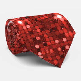 Dazzling Ruby Red Sequin Glitter Gnistra Neck Tie Slips