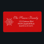 Dazzling Snowflake Helgdag Address Label Fraktsedel<br><div class="desc">Lägg till en speciell detalj i helgdag! Det finns många olika kort tillgängliga,  så plocka den utformning och formulering du vill ha. Bläddra i butiken eller sök efter "portosabbianatalelabel".</div>